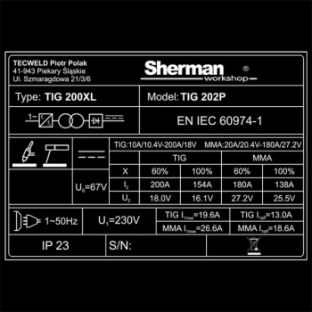 Sherman TIG 202P